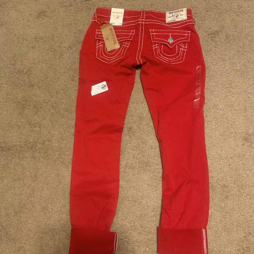 True Religion skinny red jeans